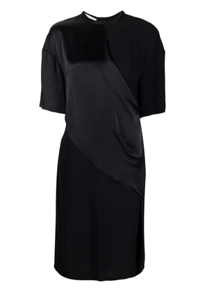 Stella McCartney panelled draped T-shirt dress - Black