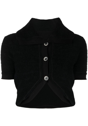 Jacquemus cropped knitted top - Black