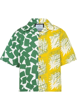 Prada Double Match graphic-print shirt - Yellow
