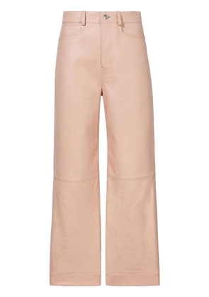 Proenza Schouler White Label cropped leather trousers - Pink