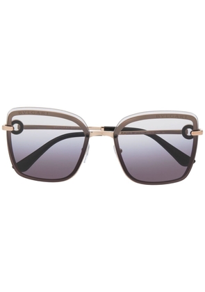 Bvlgari oversize-frame sunglasses - Gold