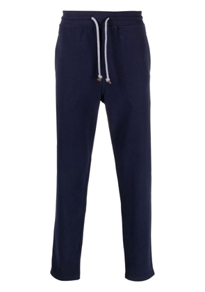 Brunello Cucinelli tapered drawstring track pants - Blue
