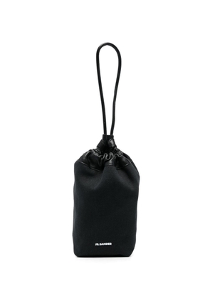 Jil Sander logo-print clutch bag - Black