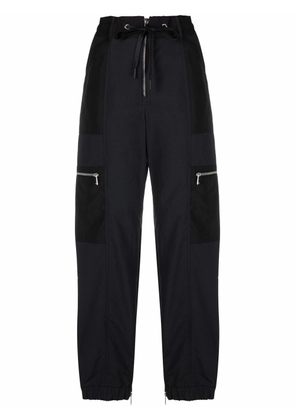 Moncler drawstring zip trousers - Black