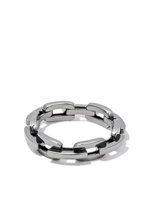 SHAY 18kt black gold Mini Deco chain-link ring