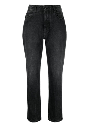 AMI Paris high-waisted straight-leg jeans - Black
