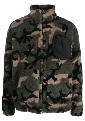 Valentino Garavani camouflage-pattern fleece jacket - Green
