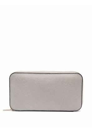 Valextra zipped continental wallet - Grey