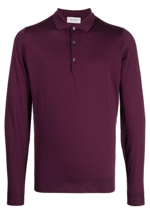 John Smedley Belper wool polo shirt - Purple