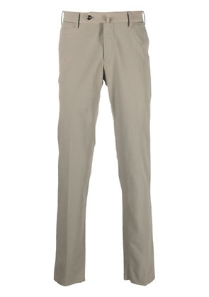 PT Torino pull-tab detail straight-leg trousers - Neutrals