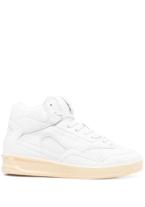 Jil Sander gum-sole high-top sneakers - White