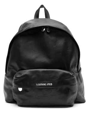A BATHING APE® quilted calf leather backpack - Black