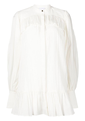 Acler Harold long-sleeve mini shirtdress - White
