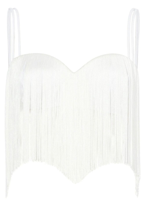Proenza Schouler fringe-detail bralette top - White