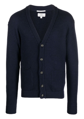 Woolrich ribbed button-up cardigan - Blue