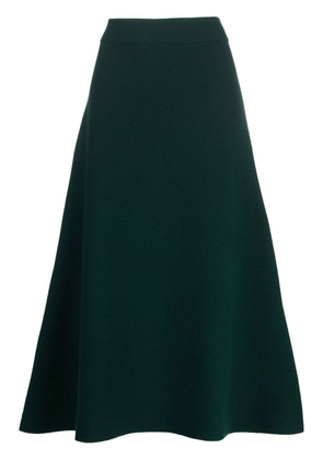 Jil Sander fluted A-line midi skirt - Green