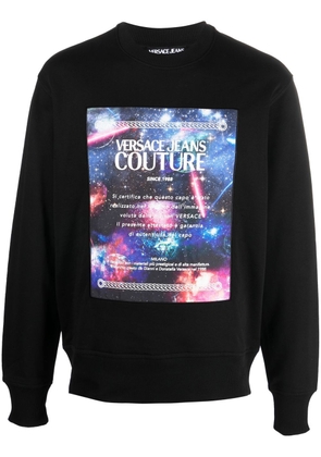 Versace Jeans Couture graphic-print crew neck sweatshirt - Black