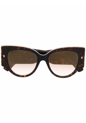 Dsquared2 Eyewear Hype logo-plaque sunglasses - Brown