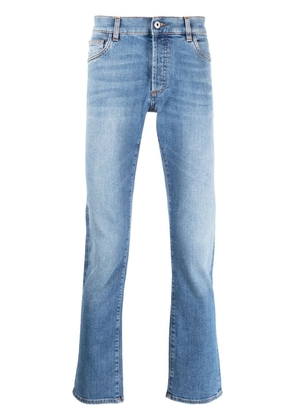 Marcelo Burlon County of Milan embroidered-logo straight-leg jeans - Blue