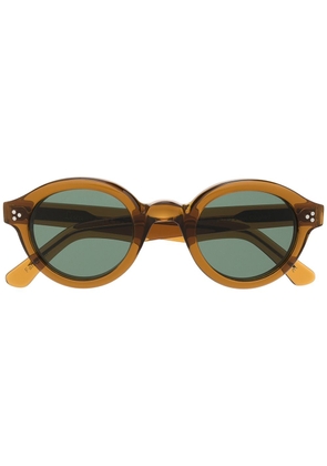 Lesca round frame sunglasses - Brown