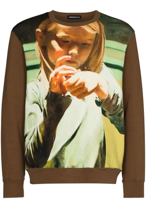 Undercover x Markus Akesson painterly-print sweatshirt - Brown