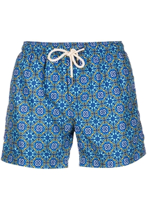 PENINSULA SWIMWEAR graphic-print swim shorts - Blue