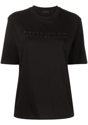 Moncler spliced embroidered-logo T-shirt - Black