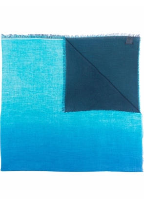 Faliero Sarti two-tone gradient scarf - Blue