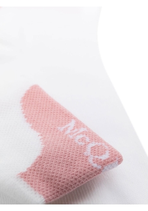 Alexander McQueen logo-print detail socks - White