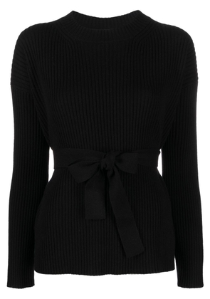 Fabiana Filippi slit-detail ribbed-knit top - Black