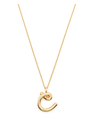 Missoma Curly Molten initial pendant necklace - Gold