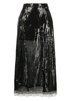 Koché sequin-embellished high-waisted skirt - Black