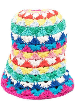 Alanui Over the Rainbow knitted hat - Blue
