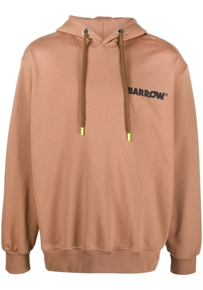 BARROW logo-print long-sleeve hoodie - Brown
