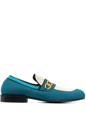 Marni almond-toe knitted loafers - Blue