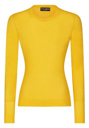 Dolce & Gabbana crew-neck knitted jumper - Yellow