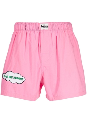 DUOltd logo-print boxer shorts - Pink