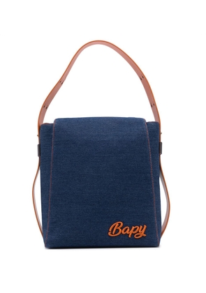 BAPY BY *A BATHING APE® logo-plaque denim shoulder bag - Blue