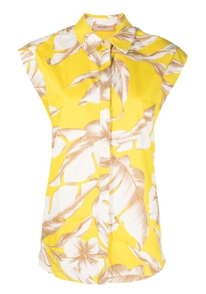 TWINSET floral-print cotton shirt - Yellow