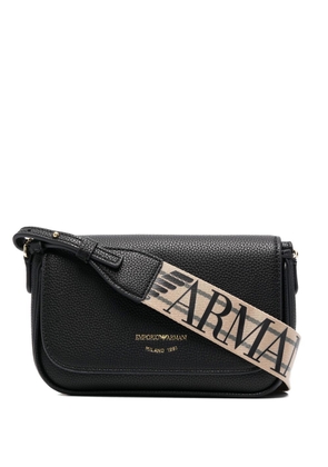 Emporio Armani logo strap cross body bag - Black
