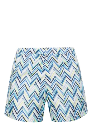 Missoni zigzag-pattern swim shorts - Blue