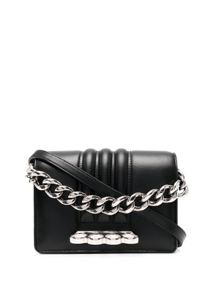 Alexander McQueen leather chain-link clutch-bag - Black