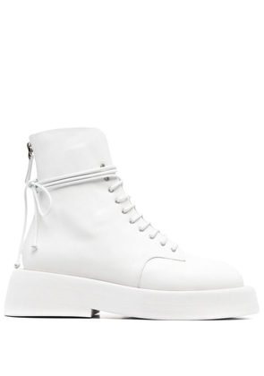 Marsèll zip-back leather ankle boots - White