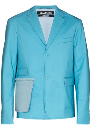 Jacquemus La veste Mouri quilted suit jacket - Blue