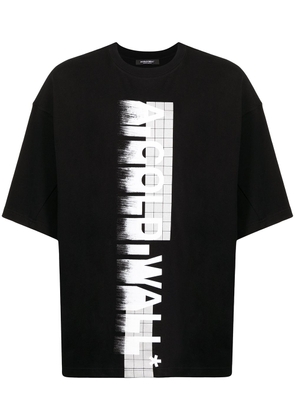 A-COLD-WALL* blurred logo-print T-shirt - Black