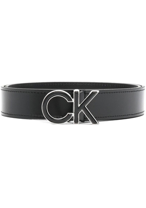 Calvin Klein logo-buckle detail belt - Black