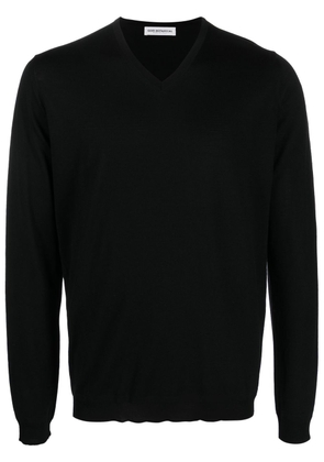 GOES BOTANICAL merino-wool V-neck jumper - Black