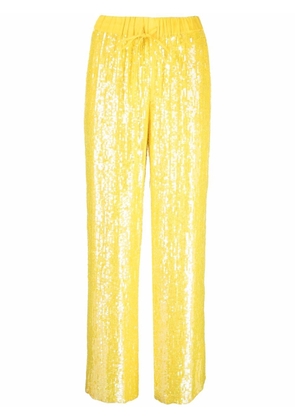 P.A.R.O.S.H. sequined wide-leg trousers - Yellow