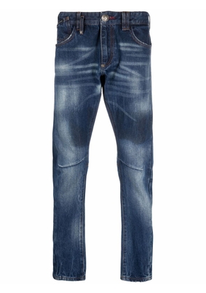 Philipp Plein Iconic Plein Milano cut jeans - Blue