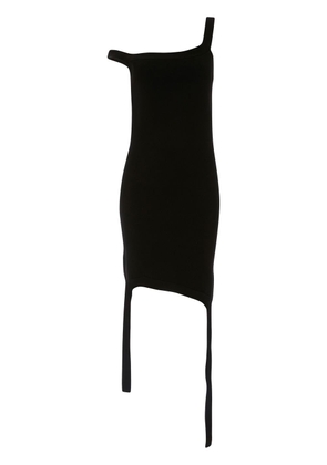 JW Anderson fine-knit asymmetric mini dress - Black